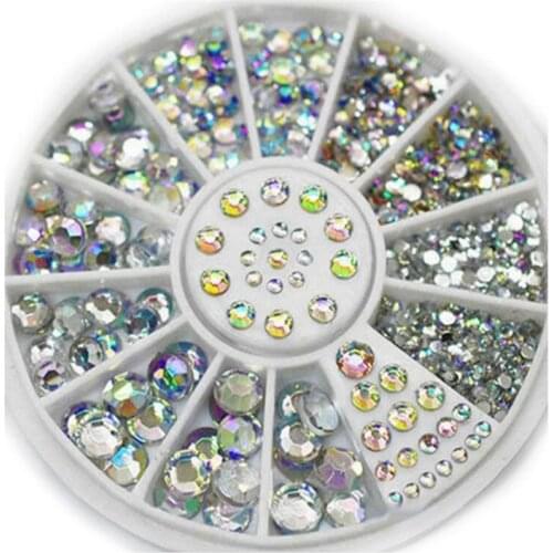 1 Box Nail Diamonds Nail Sticker 6cm Sequins Colorful Easy to apply make-up party Nail Art Decoration Manicure Nails drill hot