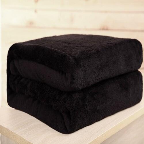 Black Blanket Fleece Flannel Blanket Solid Super Soft Small Blankets On For The Sofa Bed Couch Mantas E Cobertores