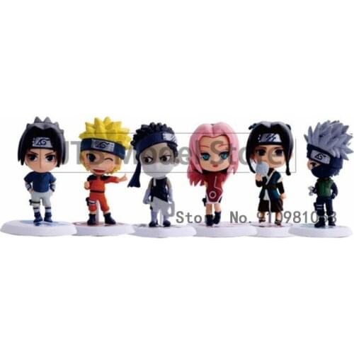 Naruto Shippuden Figure Action Anime Q Version Uzumaki Kakashi Itachi Toys For Children 7CM PVC Model Birthday Gift Doll Figma