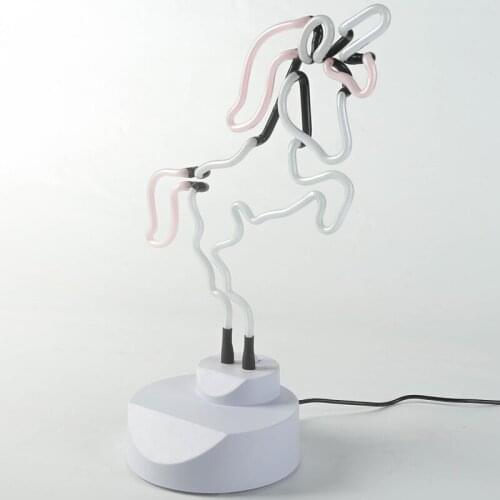 Unicorn LED Neon Sign Advertising Illuminated Neon Lamp Real Glass Neon Tube for Bar Home Decoration