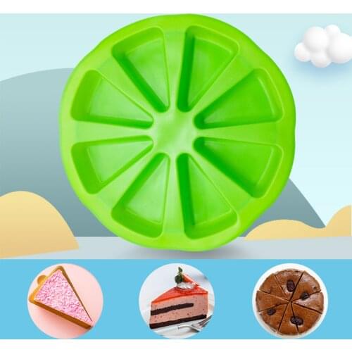 8 Cavity Cake Mold Non-Stick Microwave Baking Pan Tray DIY Eco-Friendly Silicone Baking Mold Kitchen Pizza Making Mould