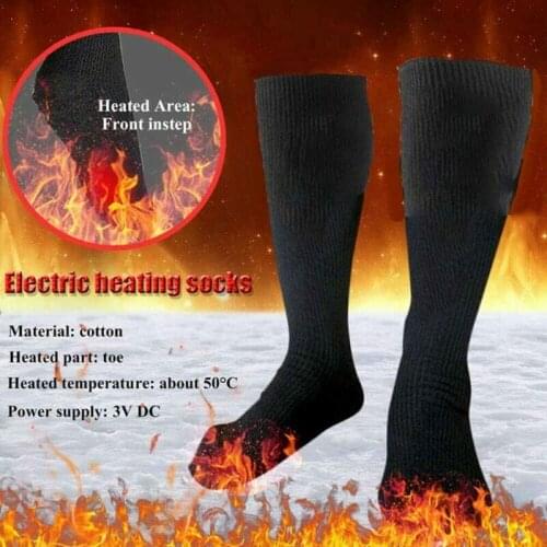 3V Thermal Cotton Heated Socks Men Women Battery Case Battery Operated Winter Foot Warmer Electric Socks Warming Socks Dropship