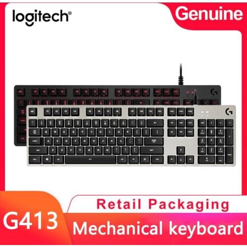 Logitech G413 gaming mechanical keyboard full-size backlit mechanical keyboard metal brushed aluminum alloy keyboard
