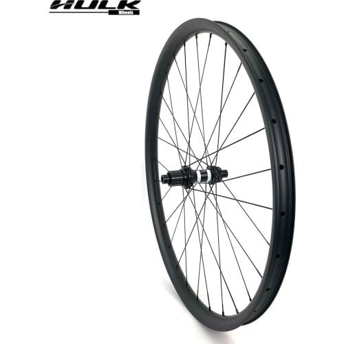 HULKWHEELS Mountain bike Asymmetric hookless MTB Wheelset Carbon 29er XC/AM 36mm Width 24mm depth with mtb DT350S hub