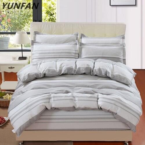 100%Cotton 4Pcs King Queen Full Twin Size red Plaid Bedding sets kids boys girls bed fitted sheet Duvet cover sets quilt case