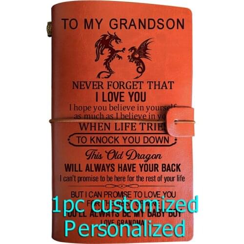 Engraved Leather journal personalized gifts to my husband BJ225 Customized Notebook A5 Dropshipping Supplier US Store Diary