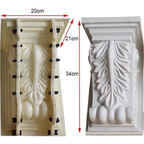 ABS Plastic Indoors Decoration Gypsum /Paris GRG Plaster Cement Flower Leaf Bracket Corbal Seat Mold