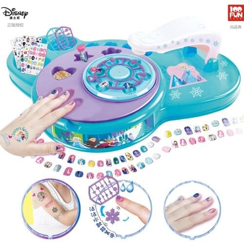 Mom girls frozen Tattoo Nail sticker Cosmetics Princess Makeup Box Set disney elsa anna Sticker set For kids Gift pretend play