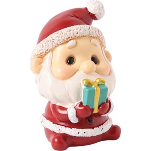 ZOCDOU1 Piece Mini Christmas Family Animal Ornaments Small Statue Little Figurine Crafts Figure Ornament Miniatures