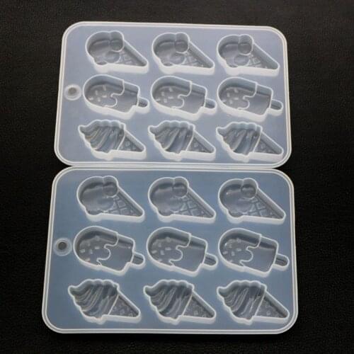 Ice Cream Cute Food Keychain Pendant Silicone Resin Mold Jewelry Tools