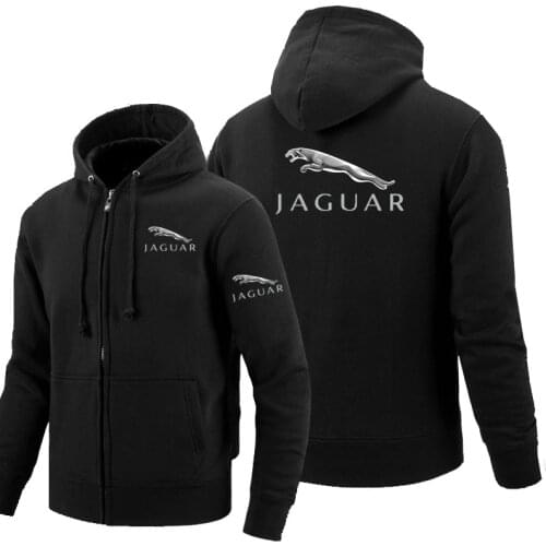 2021 New Jaguar Car Logo Print Hoodie Sweatshirt Men Sportswear Cotton Custom Pullover Trend Jacket Streetwear Man Zipper Hoodie