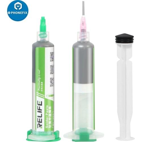 RELIFE 35g BGA Tin Solder Paste No-clean Syringe Liquid Flux Melting Point 183 degrees PCB Soldering iron Repair Welding Fluxes