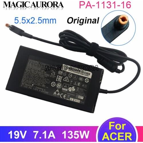 Genuine For ACER Aspire V17 Nitro 5 NP515-51 VN7-591G VX5 VX15 Laptop AC Adapter 19V 7.1A PA-1131-16 ADP-135KB T Charger 135W