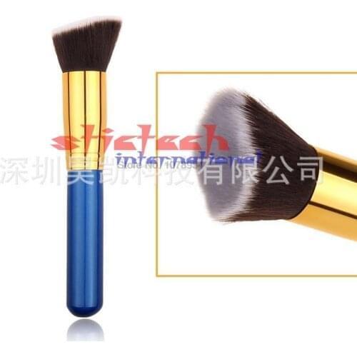 By ems or dhl 200pcs New Silver Soft Synthetic Large Cosmetic Blending Foundation Makeup Brush for women beauty 2015