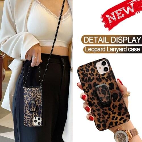 Sexy Leopard crocodile Snake skin animal Case For iPhone 11 12 Pro mini XR X XS Max 7 8 Plus 6S 5S SE Oblique hanging TPU Cover