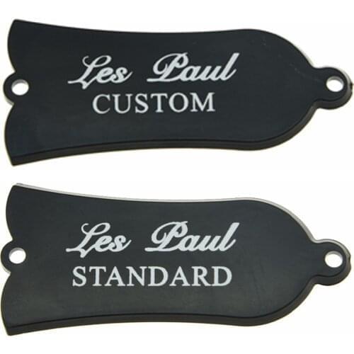 CUSTOM/STANDARD Single Black Guitar Printed Truss Rod Cover Fits LP