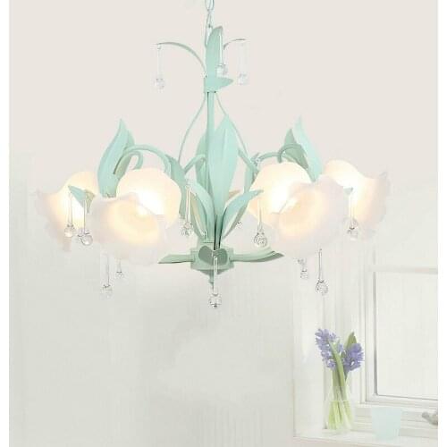 Rural bedroom chandelier European Mediterranean girl boy warm study dining room living room fresh childrens room lamps LB121814