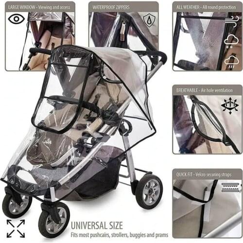 Universal Buggy Rain Cover For Baby Pushchair Stroller Pram Raincover Waterproof Universal Stroller Rain Cover Buggy Rain Cover