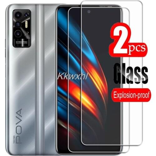 2PCS FOR Tecno Pova 2 High HD Tempered Glass Protective On TecnoPova2 Pova2 Phone Screen Protector Film