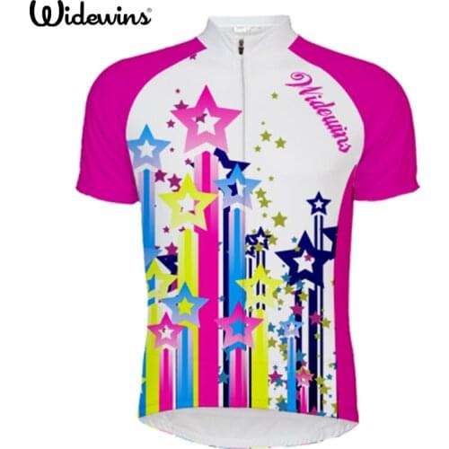 New Stars Cycling jersey Top Women Cycling Woman snow Clothing Fahion short sleeve jersey Female star 5635