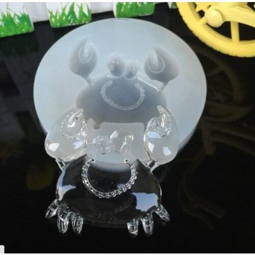 1 Pcs crab Liquid silicone mold DIY resin jewelry pendant necklace pendant mold resin molds for jewelry