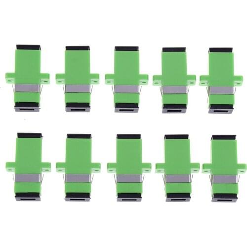10PCS Sc Apc Simplex Mode Fiber Optic Adapter Sc Apc Optical Fiber Coupler Connector