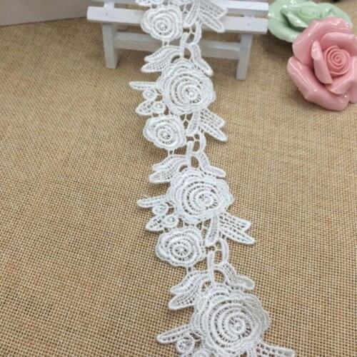 15Yards 5.5cm Flower Lace Trim Sewing Boutique Fabric DIY Handmade Craft Lace Accessory DIY Craft Supply YYN32