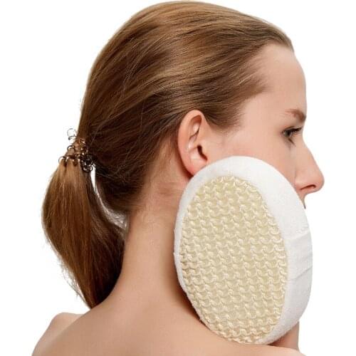 2Pcs 15cm Sisal Sponge Balls Sisal Bath Balls Sisal Oval Bathing Balls Body Scrubber (Beige)