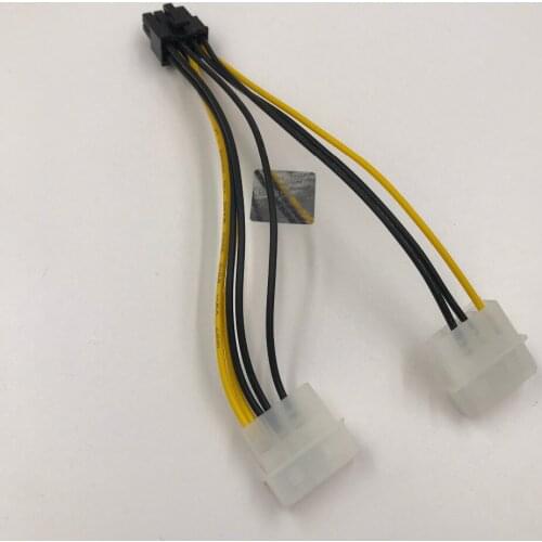 2 Pieces Dual 4pin Male to 8pin Female Graphics Card Power Line Cable 4Pin 8Pin Cable For Video Cards 15cm