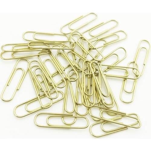 200pcs DarkGold Mini Paperclips Office Simple Easy Plain Paper Clips 29mm School Stationery Supplies Accessories OPP Bag Package