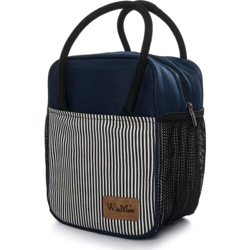 2020 PortabIe Insulated Cooler Bags Thermal Stripe Totes Cooler Picnic Food Fresh Keep Lunch Box Bag For Kids Women Men Icepack