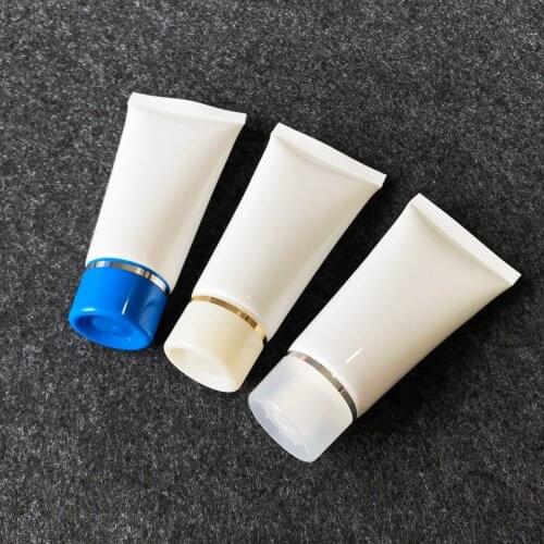 300pcs/lot 40g empty white plastic soft tube for cosmetics packaging,40ml sample container bottles ,cream cosmetic container