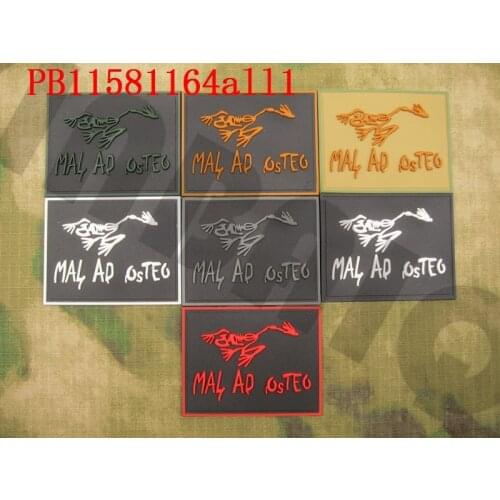 3D PVC patch Devgru SealTeam MAL AD OSTEO Skull Frog Military Tactical Morale Rubber patch