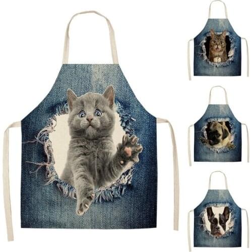 3D realistic cat and dog pattern apron aprons for woman cooking kitchen apron apron dress apron for men chef apron apron kitchen