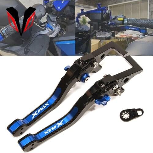 3D Rhombus Brake Lever For YAMAHA XMAX 250 300 125 X-MAX 400 2017-2020 2021 Motorcycle CNC Adjustable Brake Clutch Levers