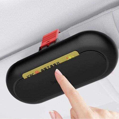 Car Universal Auto Sun Visor Crevice Sunglasses Box Car Styling Multifunctional Automatic Storage Box Organizer Accessories