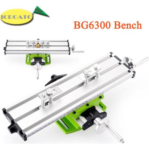BG6300 Mini Precision Multifunction Worktable for Milling Machine Bench Drill Vise Fixture Worktable X-Y Axis Coordinate Table