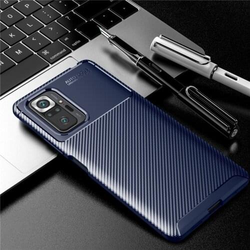 Phone Case for redmi note10 pro Case Carbon Fiber Texture Soft TPU Silicone Shockproof Cover for Xiaomi redmi note 10 pro 10pro