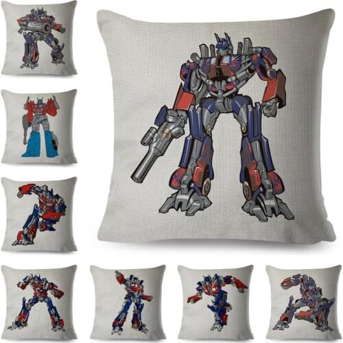 Transformation Pillowcase Cushion Cover for Sofa Home Car Decor Classic Movie Cartoon Pillow Case Linen 45x45cm Pillows Covers