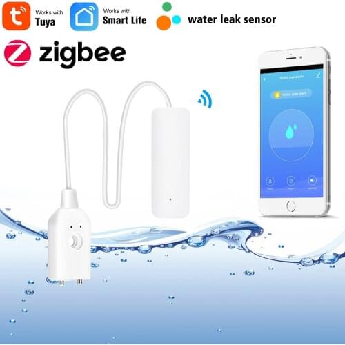 Tuya Smartlife APP Remote Control Zigbee Water Leak Leakage Detector Sensor Alarm