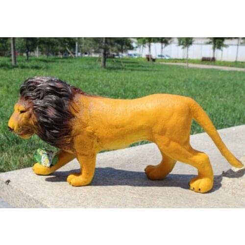 50cm Soft Wild Animals Lions Solid PVC Model Learning Educational Action Figure Toys Classic Animal Model Toy Kids Birthday Gift