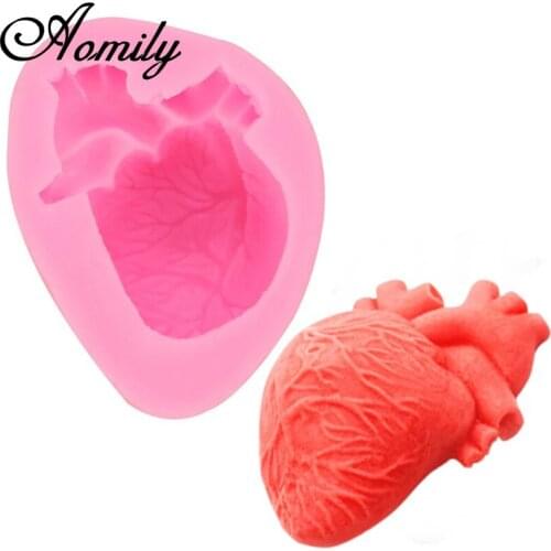 Aomily Heart Patten Cake Silicone Molds Fondant Cake Decorating Tools Chocolate Candy Mold Resin Clay Mould Baking Tool