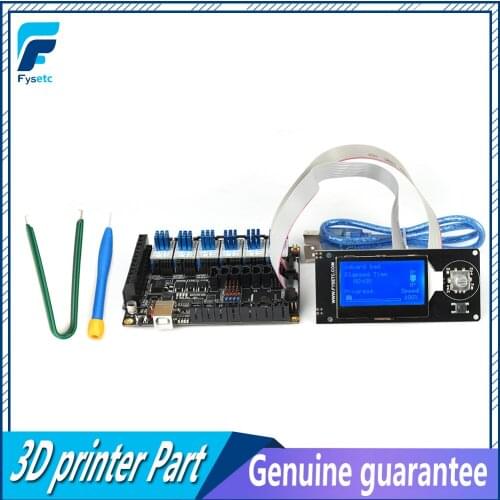 FYSETC F6 V1.3 Board + MINI12864 LCD Display mini 12864 + 6 PCS TMC2208 V1.2 Stepper Motor Driver For Using UART Flying Wire