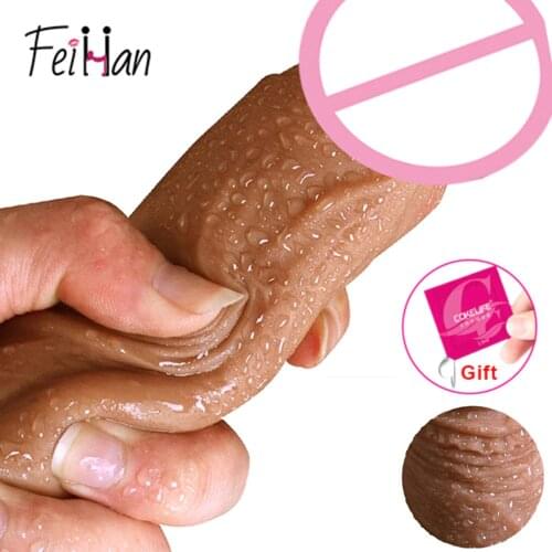 1/13 Inch Giant Dildo Sex Toys for Women Silicone Cock Sucker Penis Ms Masturbation Toy Men Flirting Sex Tools Butt Plug 18 Gift
