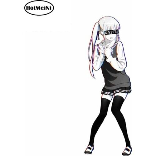 HotMeiNi 13cm x 4.8cm for Eriri Waifu Double Ponytail Girl Waterproof Decoration Car Stickers Cartoon Surfboard Windows Decal