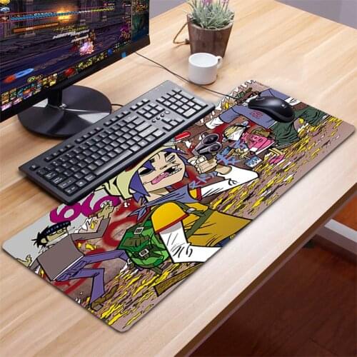 Gorillaz Large XXL 90x30 Mousepad Gamer Gaming Mouse Pad Computer Accessories Keyboard Laptop Padmouse Desk Mat Mouse Pad Gamer