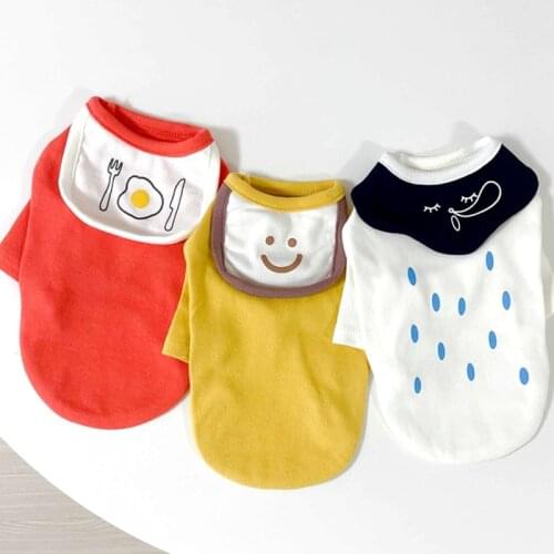 Pet Creative Cartoon Clothes Breathable Dog Summer Clothes Pet Poodle Home Clothes Teddy Pullover Puppy Two-legged Clothes