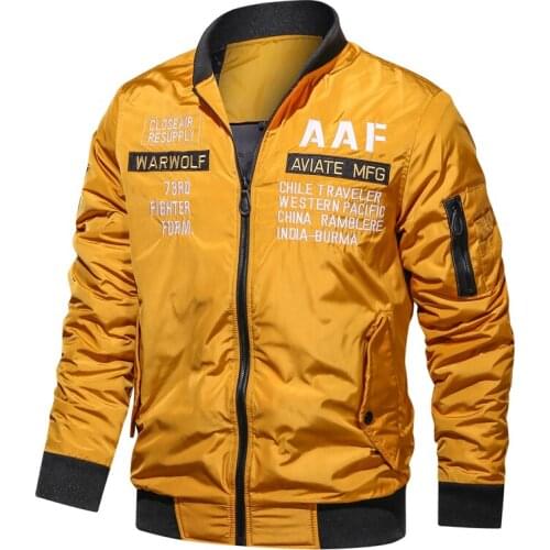 Men Military Jacket Fleece Zipper Autumn New Mens Casual Windbreaker Pilot Coat Multi Pockets Male Bomber Jacket Brand Clothing