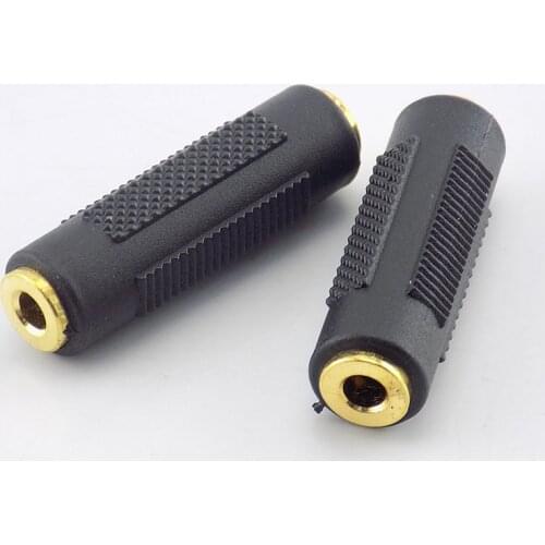 Mini 3.5mm Female to 3.5mm Female Stereo Audio Converter Connector Jack Coupler Adapter Gold Plated H10