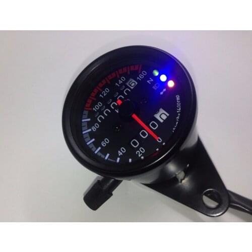 Motorcycle DC 12V Dual LED Backlight Night Readable Speedometer Gauge Panel Universal Odometer Instrument